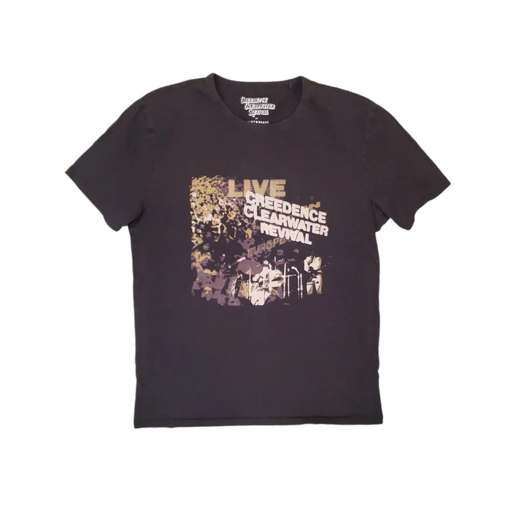 Lucky Brand Men's Creedence Clearwater‎ Revival Retro Black T-Shirt Size Medium